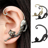 Gothic Punk Temptation Cat Bite Clip Earring