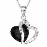Necklace heart-shaped zircon crystal necklace
