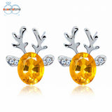 Crystal three dimensional Christmas earing