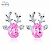 Crystal three dimensional Christmas earing