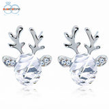 Crystal three dimensional Christmas earing