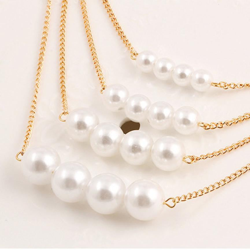Multilayer Bohemian Size Pearl Necklace