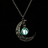 Necklace Moon shape ball Luminous
