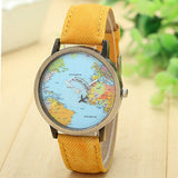 Global Travel Plane Map Watch