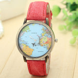 Global Travel Plane Map Watch