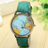 Global Travel Plane Map Watch