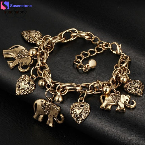 Elephant Heart Pendant Bracelets