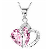 Necklace heart-shaped zircon crystal necklace