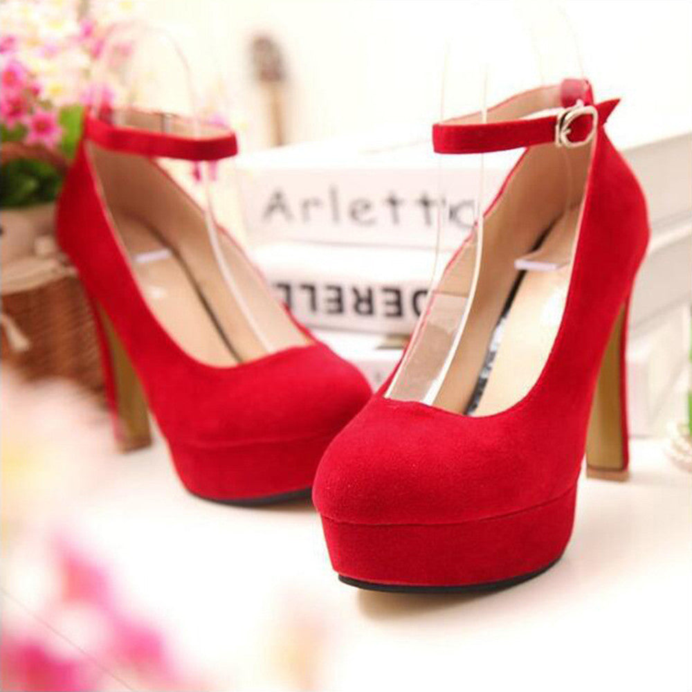 Ankle Strap High Heels Shoes