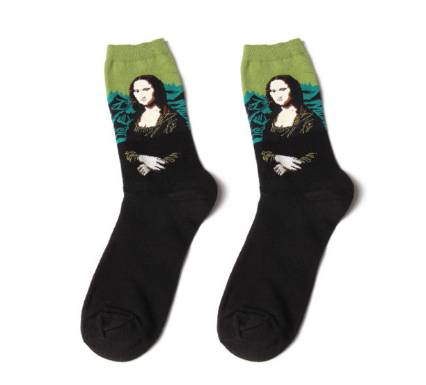 cotton socks famous painting Mona Lisa