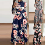 Maxi Dress Ladies Holiday Long Sleeve